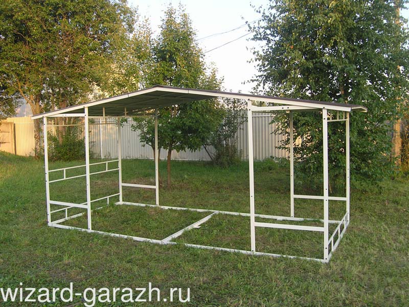 Навесы металлические на даче своими руками 165